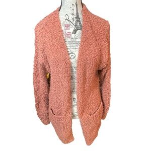 Love Tree Orange Cardigan Sweater Soft Knit